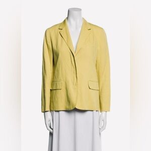 Vince Yellow Women's Tailored Blazer Jacket